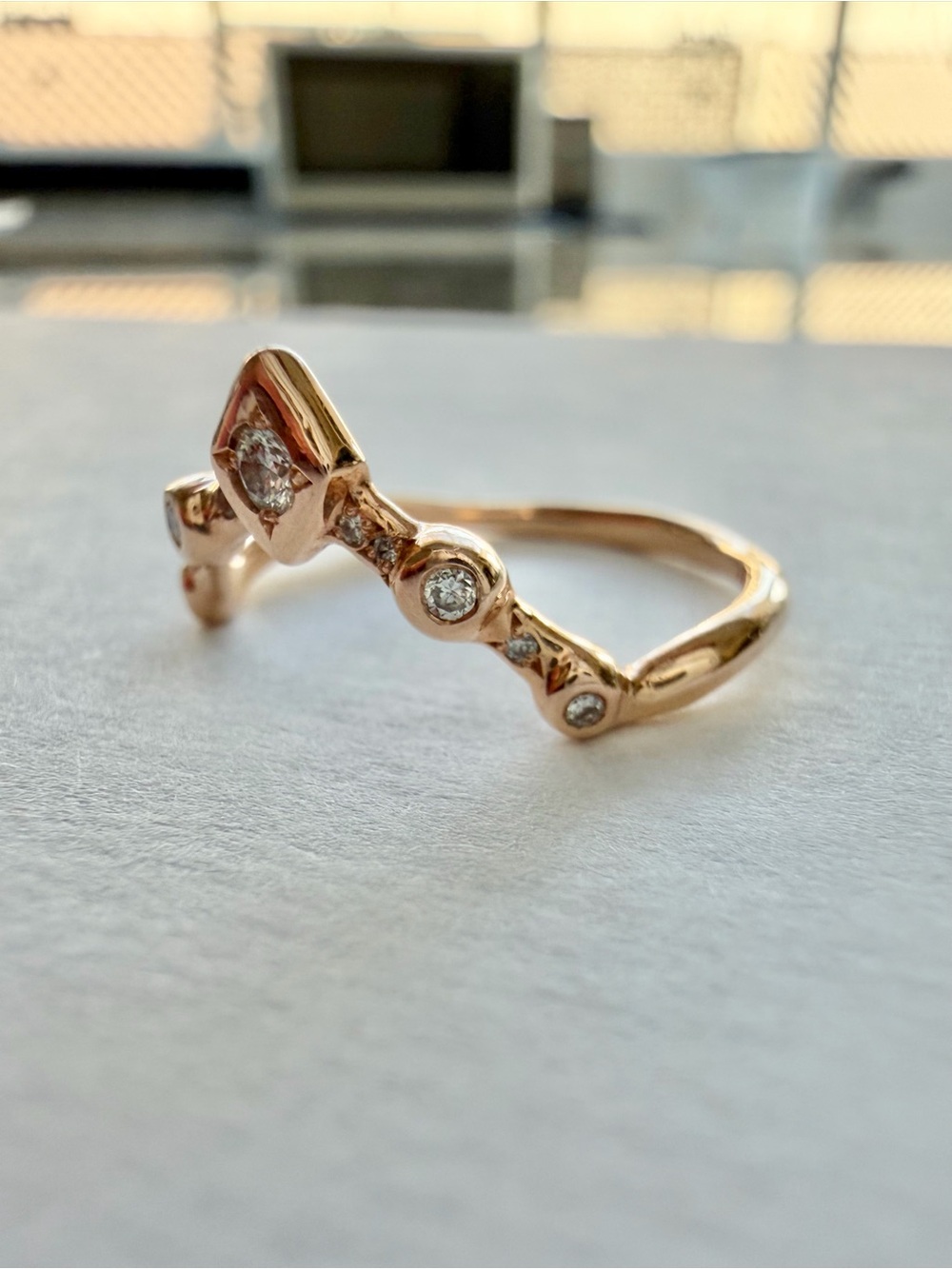 Sirciam Ethereal Stacking Band Rose Gold Size 6.5 - Picture 5 of 10